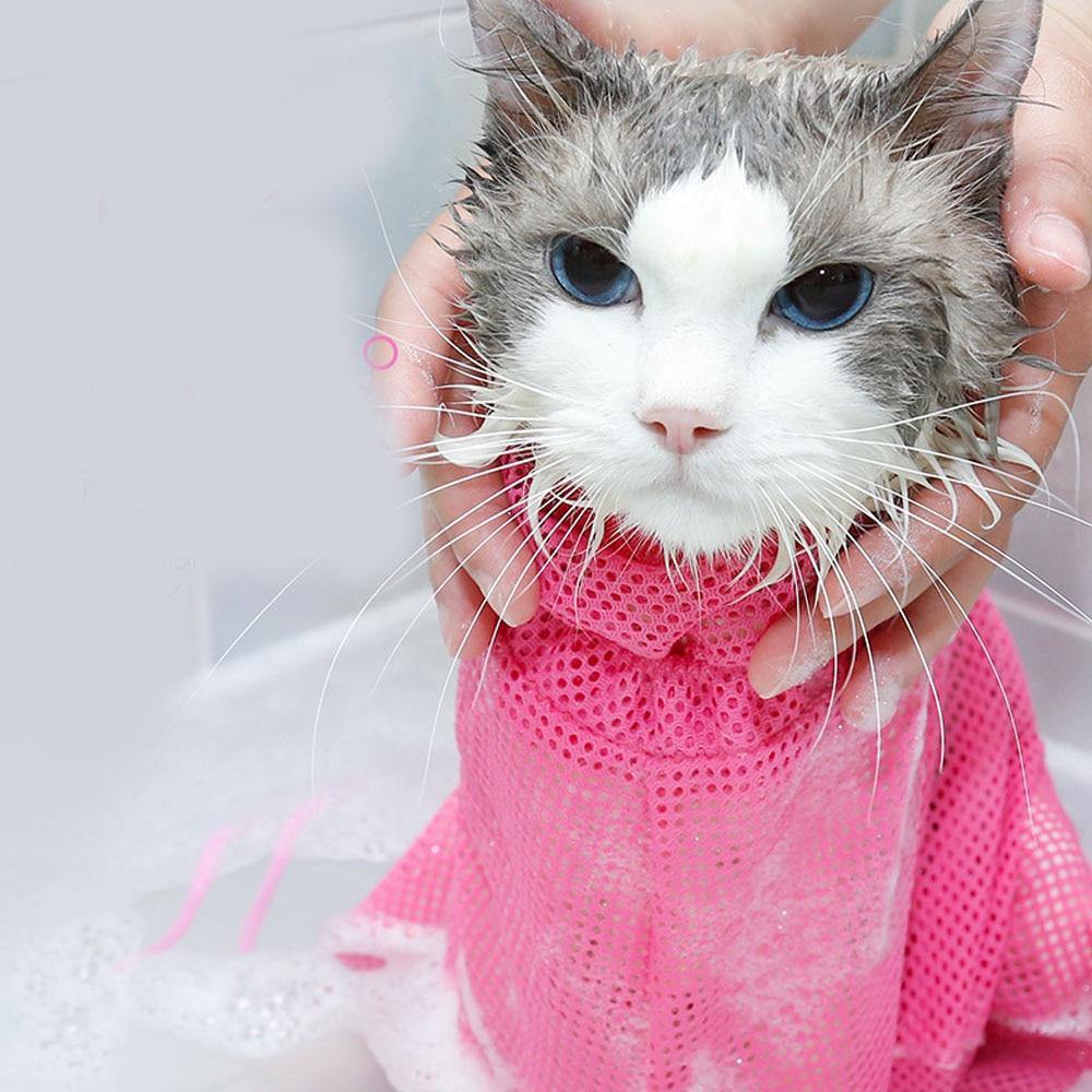 Paw Prize Mesh Cat Grooming Bathing Bag