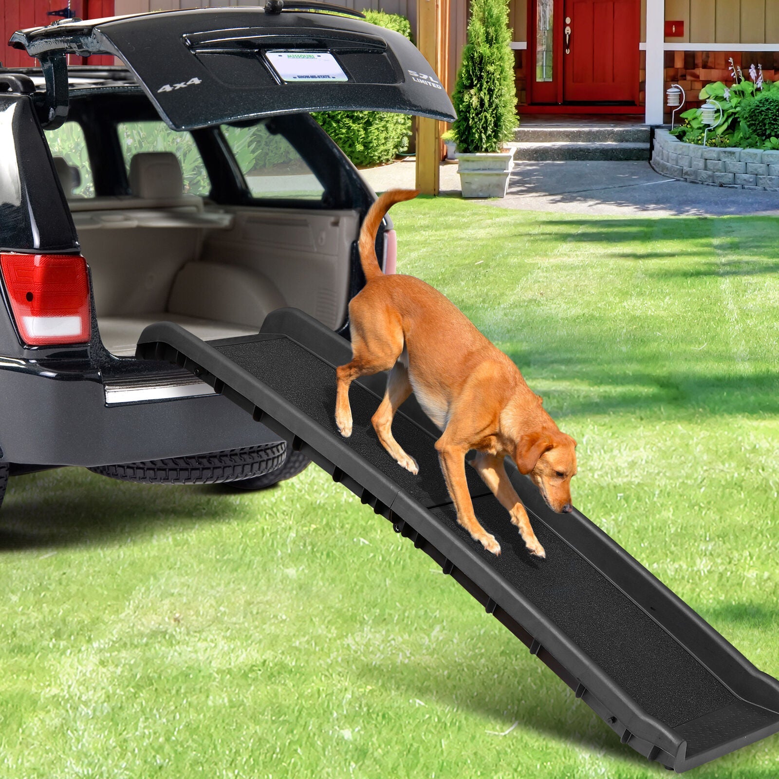 Travel Safely with Your Pet: 61" Foldable Dog Pet Ramp for Car, SUV, Truck