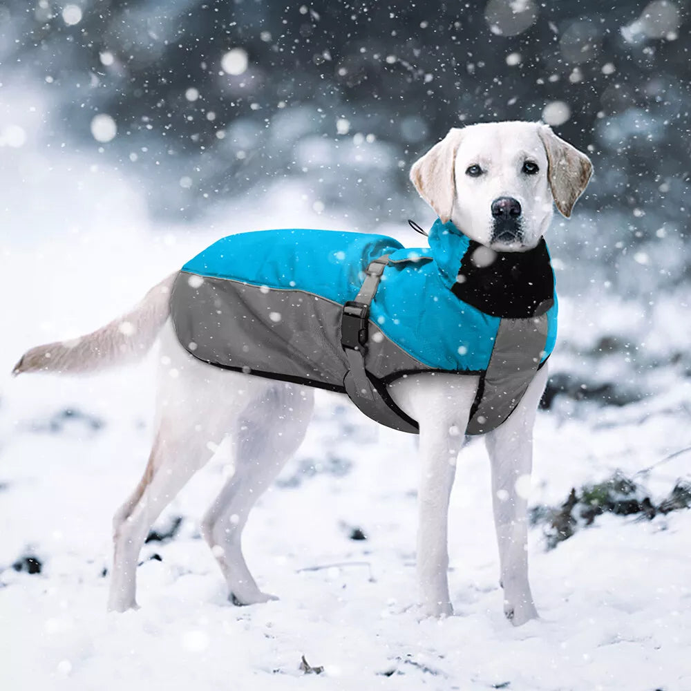 Winter Warmer: Waterproof Reflective Fleece Vest Coat for Large Dogs