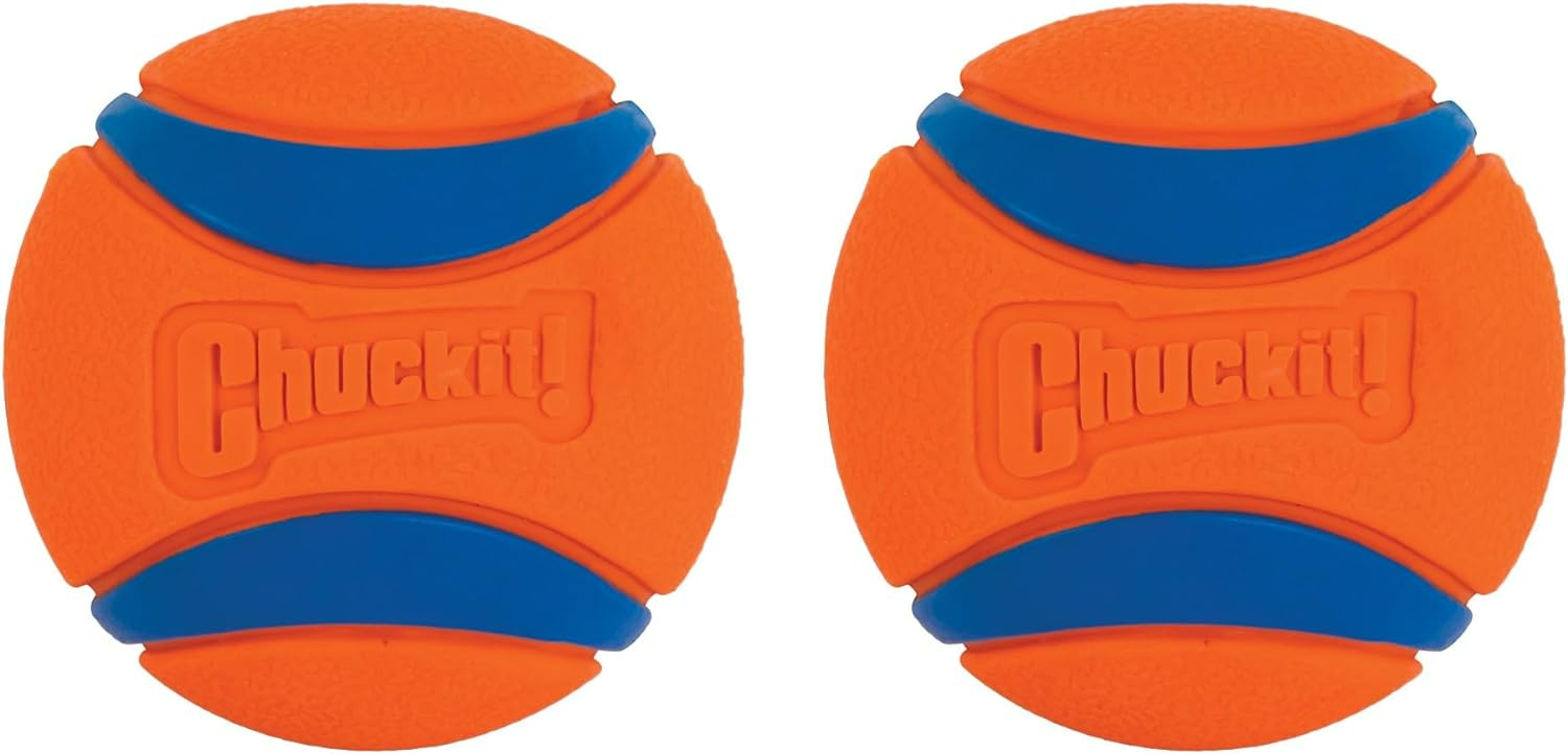 Chuckit! Ultra Ball Dog Toy for Medium Dogs, Pack of 2, 2.5" Diameter