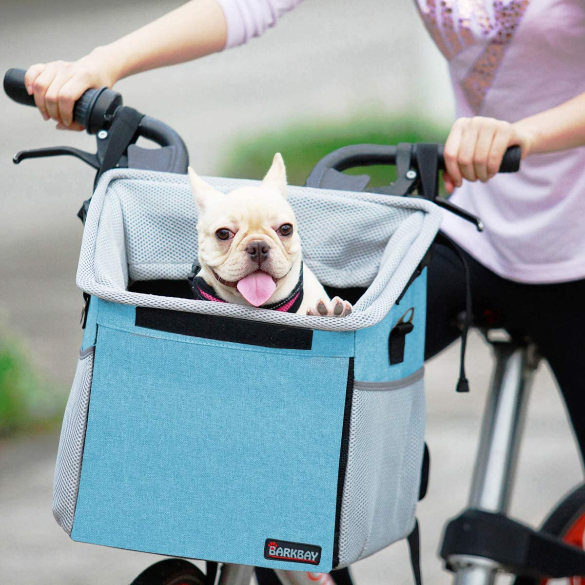 Pet Carrier Bicycle Basket Bag Pet Carrier/Booster Backpack for Dogs and Cats wi